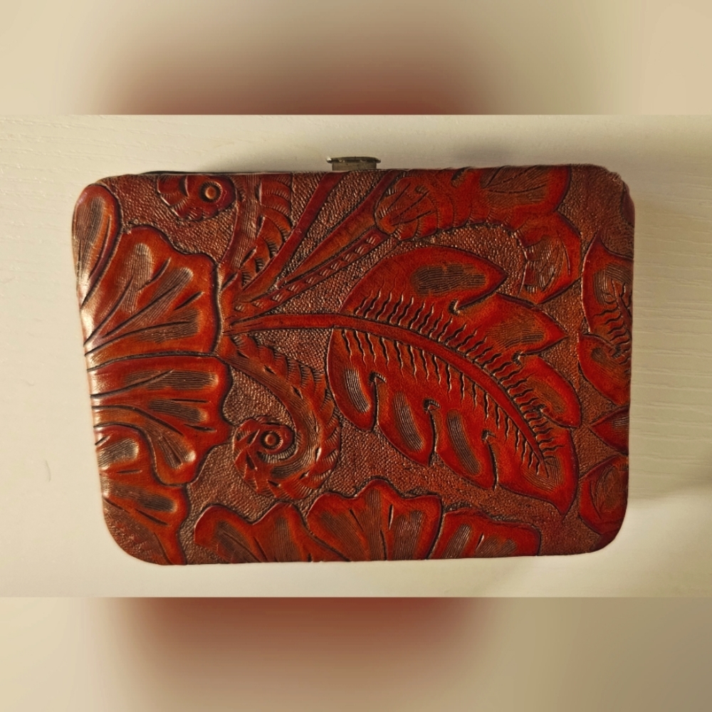 Leather red wallet